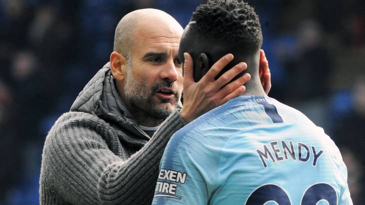 Пеп Гвардиола и Бенжамен Менди Пеп Гвардиола и Бенжамен Менди