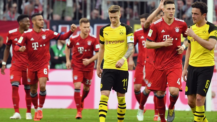 «Бавария» на один балл опережает «Боруссию» «Бавария» на один балл опережает «Боруссию»