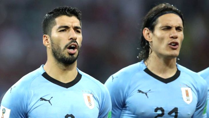 Луис Суарес и Эдинсон Кавани