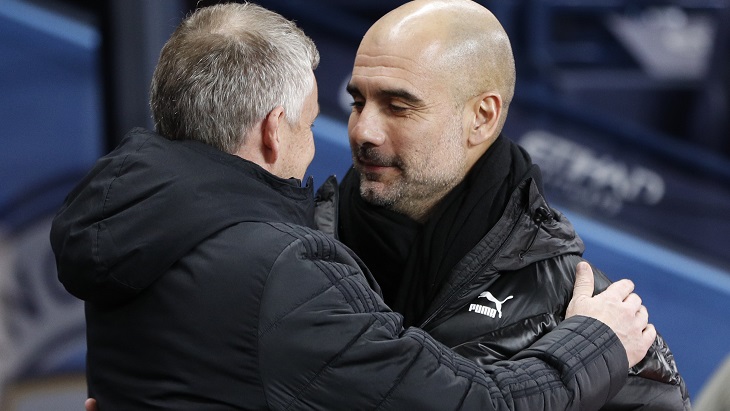 Гвардиола (справа) и Сульшер снова встретятся — теперь в Кубке Лиги Гвардиола (справа) и Сульшер снова встретятся — теперь в Кубке Лиги