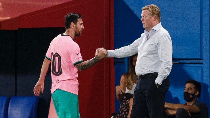 Лионель Месси и Рональд Куман