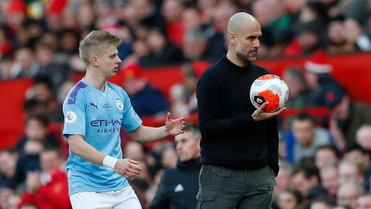 Александр Зинченко и Хосеп Гвардиола Александр Зинченко и Хосеп Гвардиола