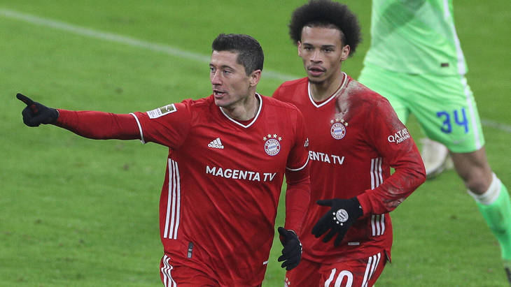 Роберт Левандовски и Лерой Сане