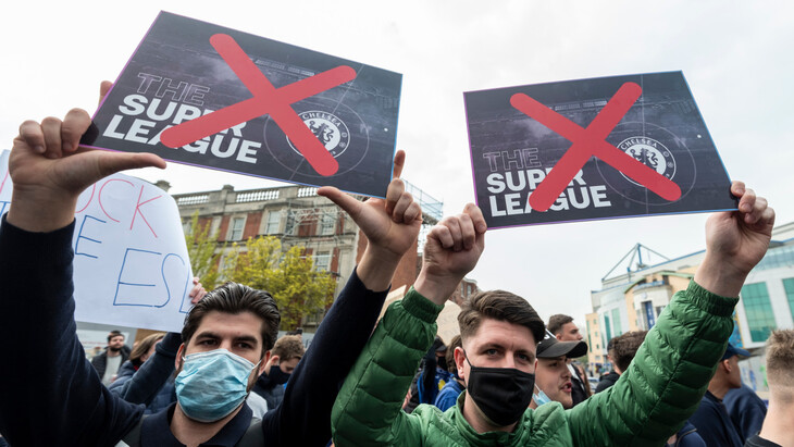 Фанаты «Челси» протестуют против Суперлиги