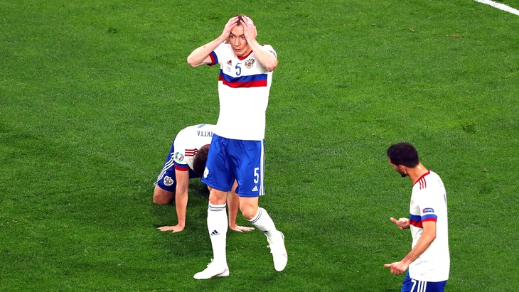 Андрей Семенов после ошибки в игре с Бельгией
