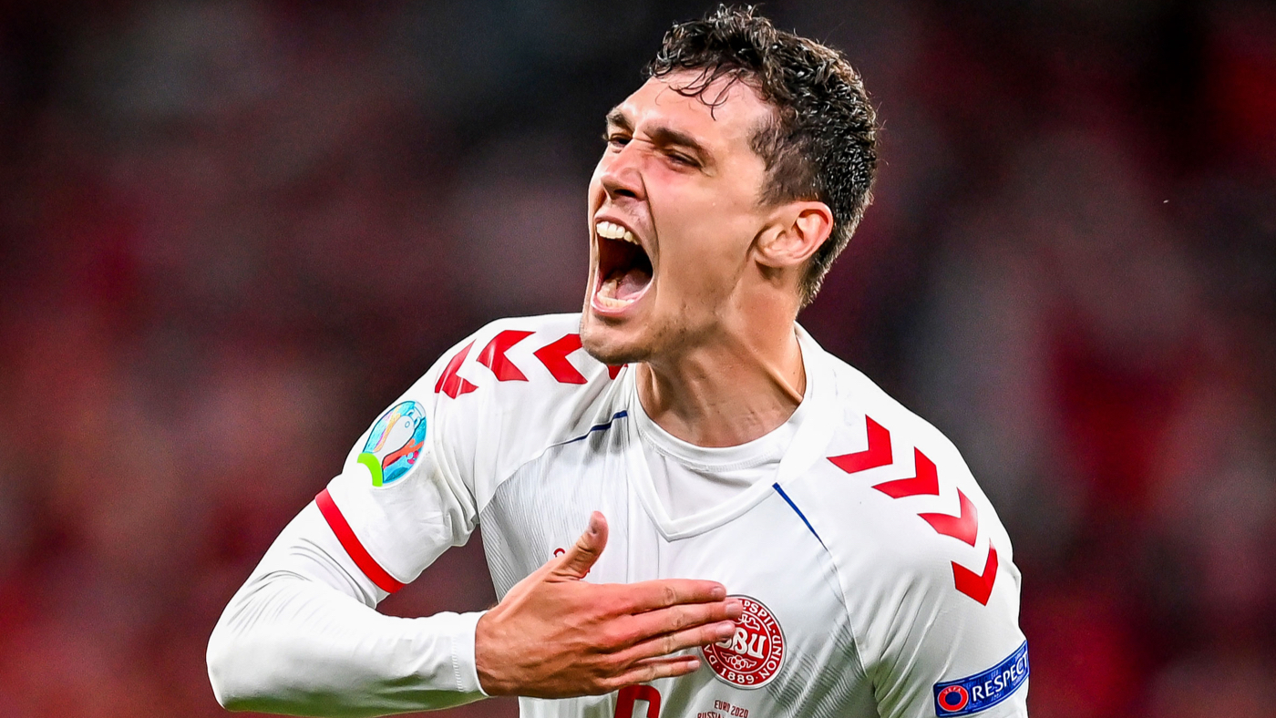 Кристенсен празднует гол в ворота России