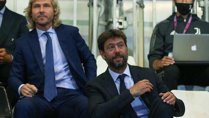 Андреа Аньелли и Павел Недвед на заднем плане