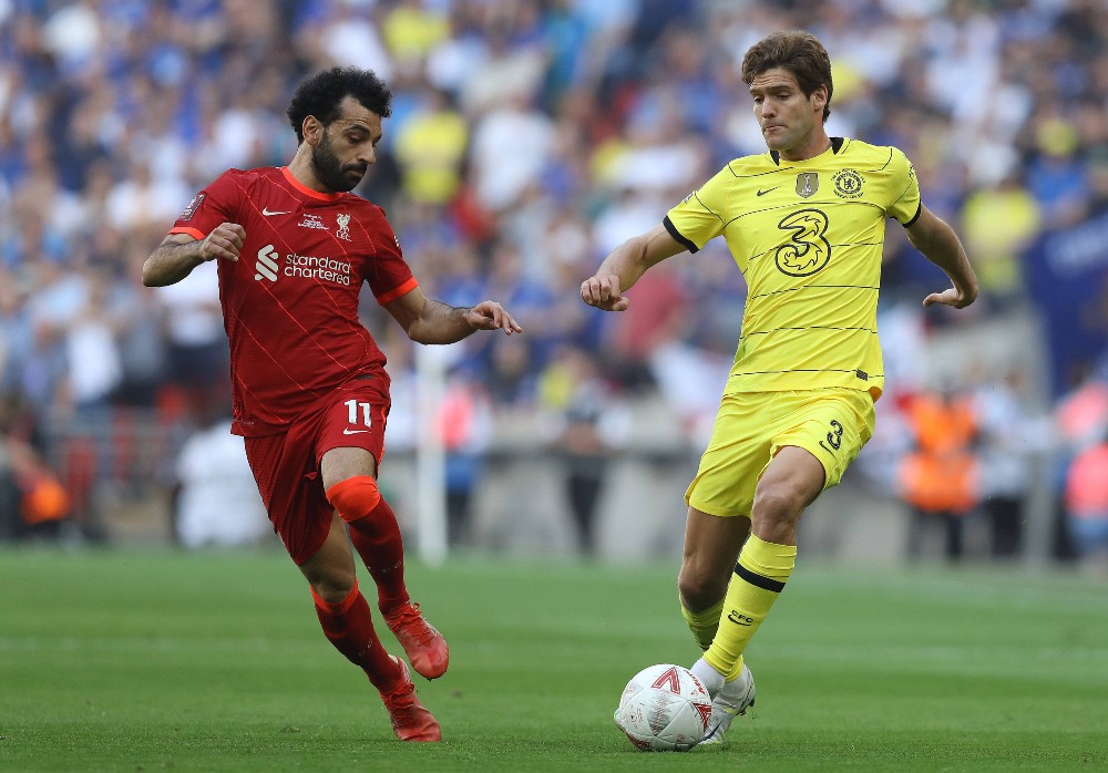 Мохаммед Салах и Маркос Алонсо