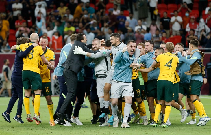 Австралийцы празднуют выход на чемпионат мира