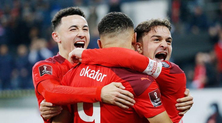 Сборная Швейцарии в заключительном матче отбора против Болгарии