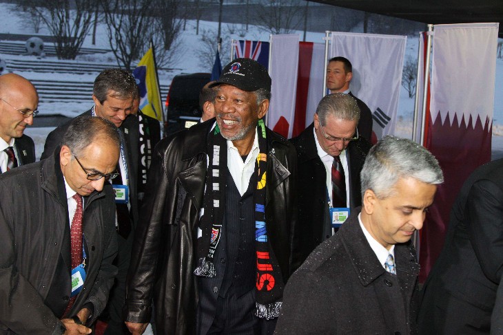 Морган Фриман в Цюрихе в 2010