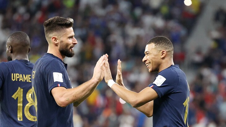 Оливье Жиру и Килиан Мбаппе