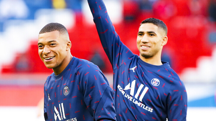 Килиан Мбаппе и Ашраф Хакими Килиан Мбаппе и Ашраф Хакими