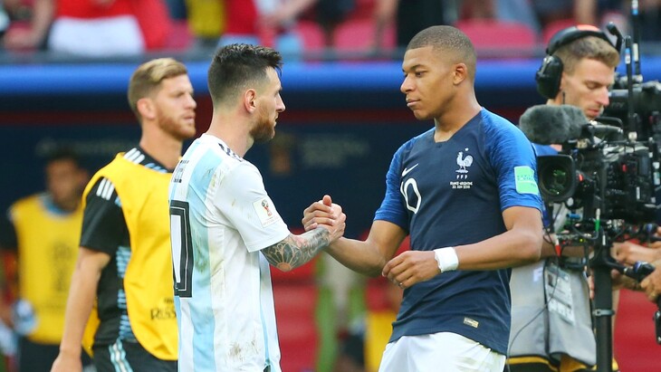 Лионель Месси и Килиан Мбаппе