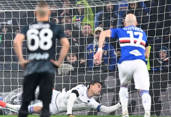 Фрагмент матча «Сампдория» — «Наполи»