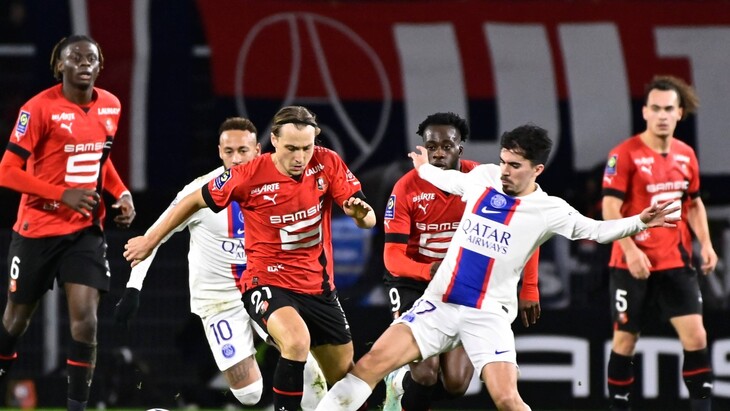 Фрагмент матча «Ренн» — ПСЖ