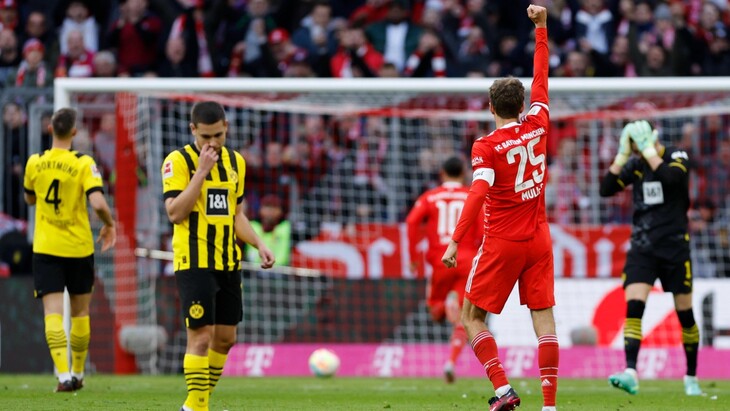 Фрагмент матча «Бавария» — «Боруссия» Дортмунд