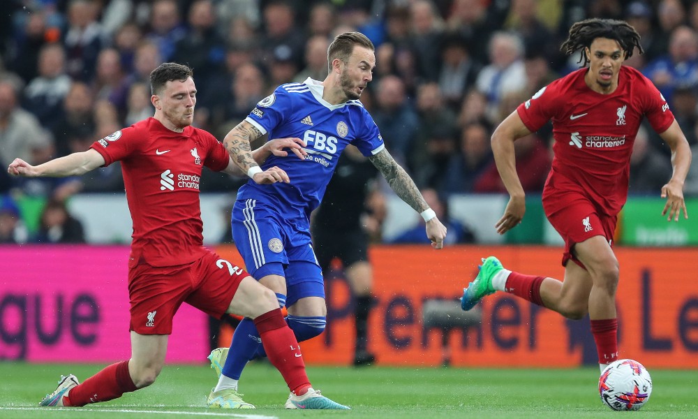 Фрагмент матча Лестер — Ливерпуль