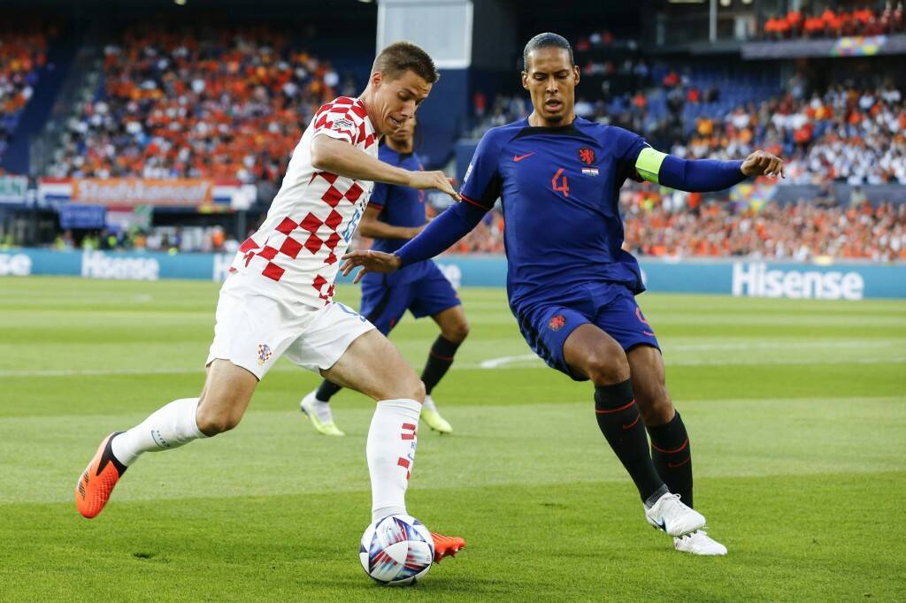 Фрагмент матча Нидерланды — Хорватия