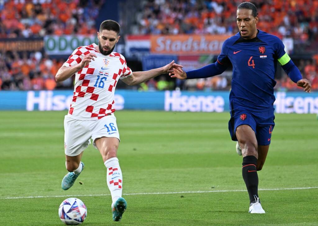 Фрагмент матча Нидерланды — Хорватия