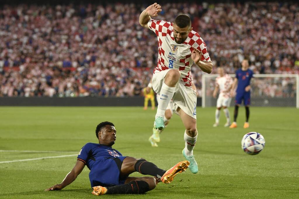 Фрагмент матча Нидерланды — Хорватия