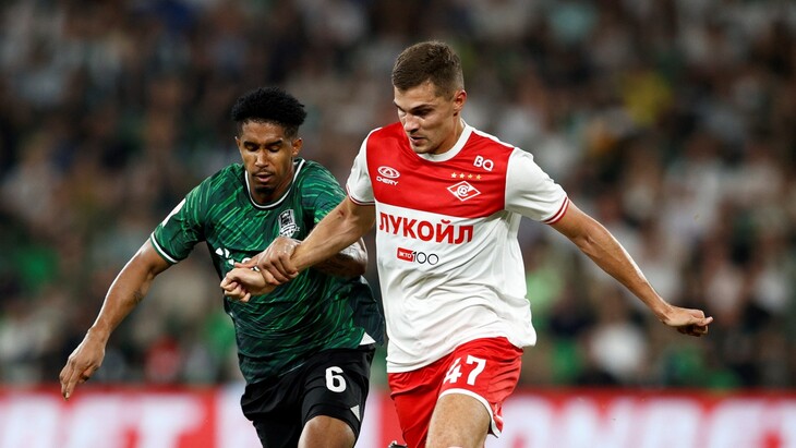 Фрагмент матча «Краснодар» — «Спартак»