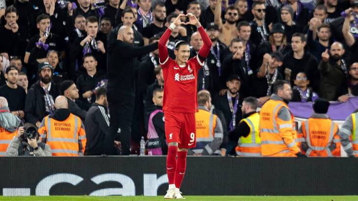 Нападающий «Ливерпуля» Дарвин Нуньес