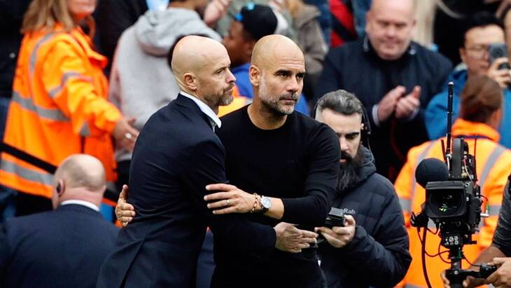 Пеп Гвардиола и Эрик тен Хаг Пеп Гвардиола и Эрик тен Хаг