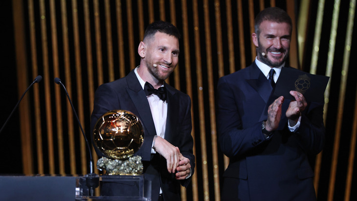 Лионель Месси и Дэвид Бекхэм