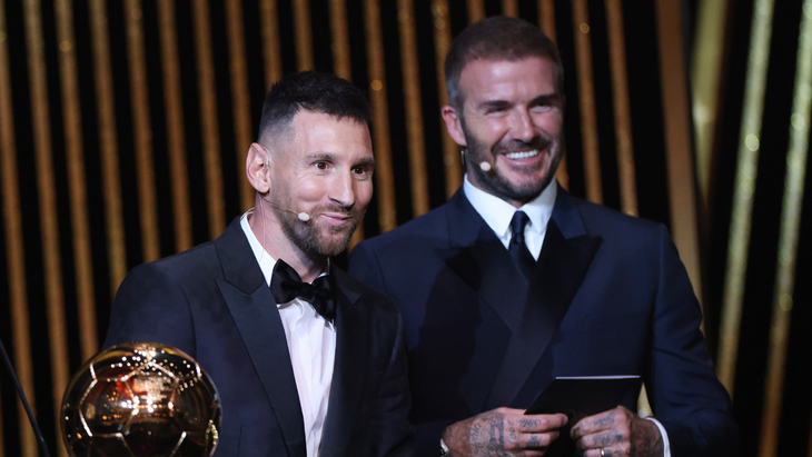 Лионель Месси и Дэвид Бекхэм