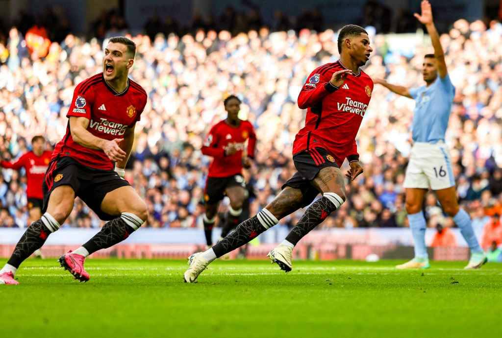 Фрагмент матча Манчестер Сити — Манчестер Юнайтед