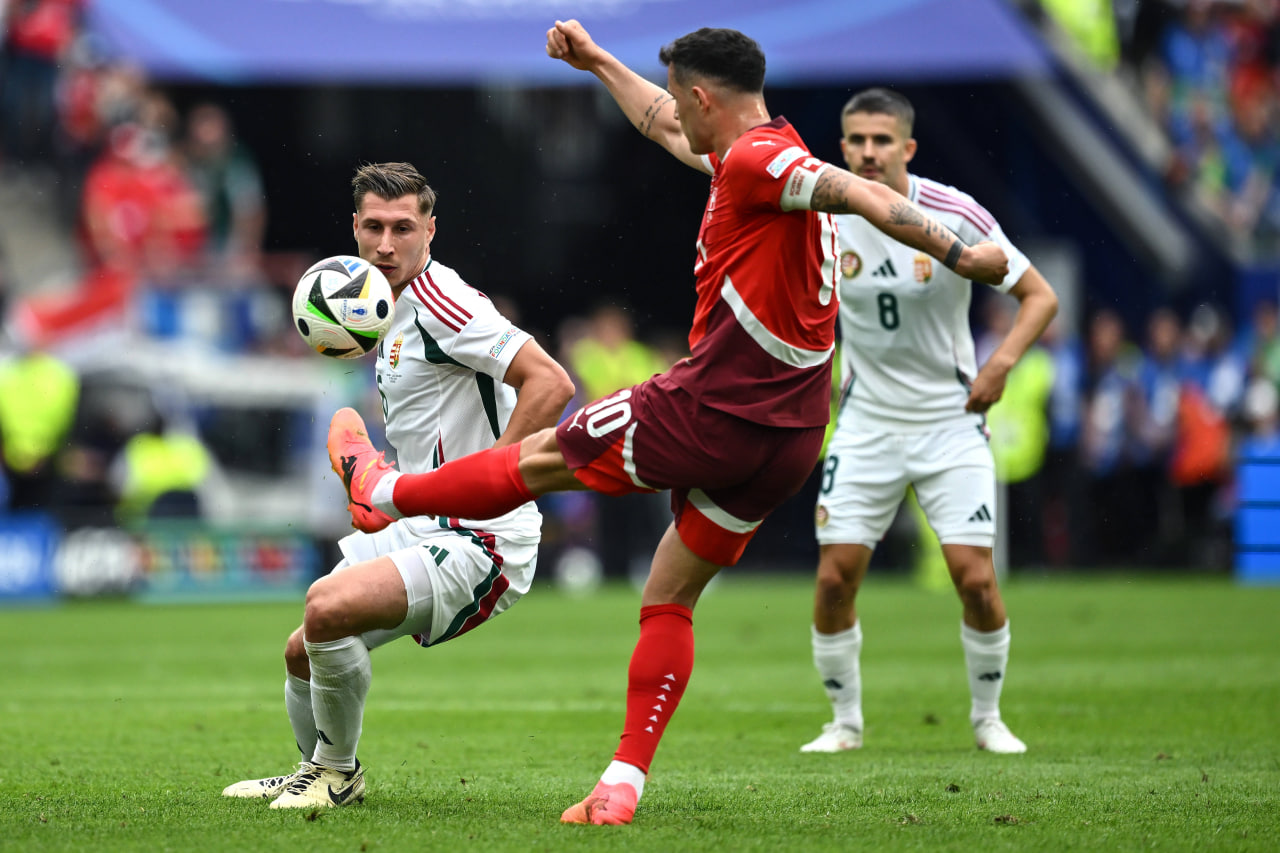 Фрагмент матча Венгрия — Швейцария