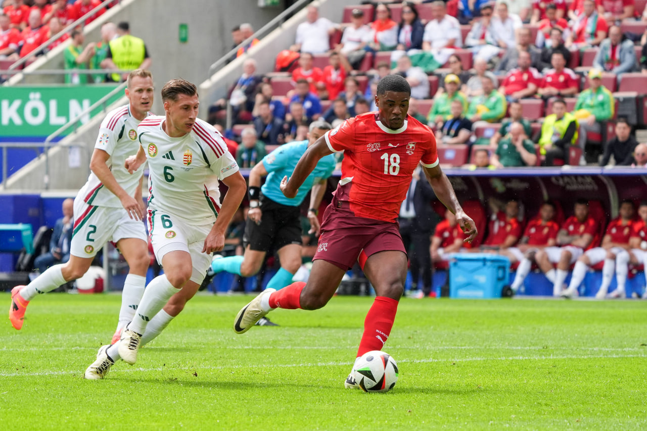 Фрагмент матча Венгрия — Швейцария