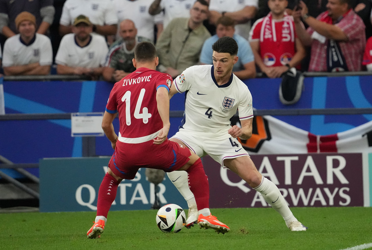 Фрагмент матча Сербия — Англия