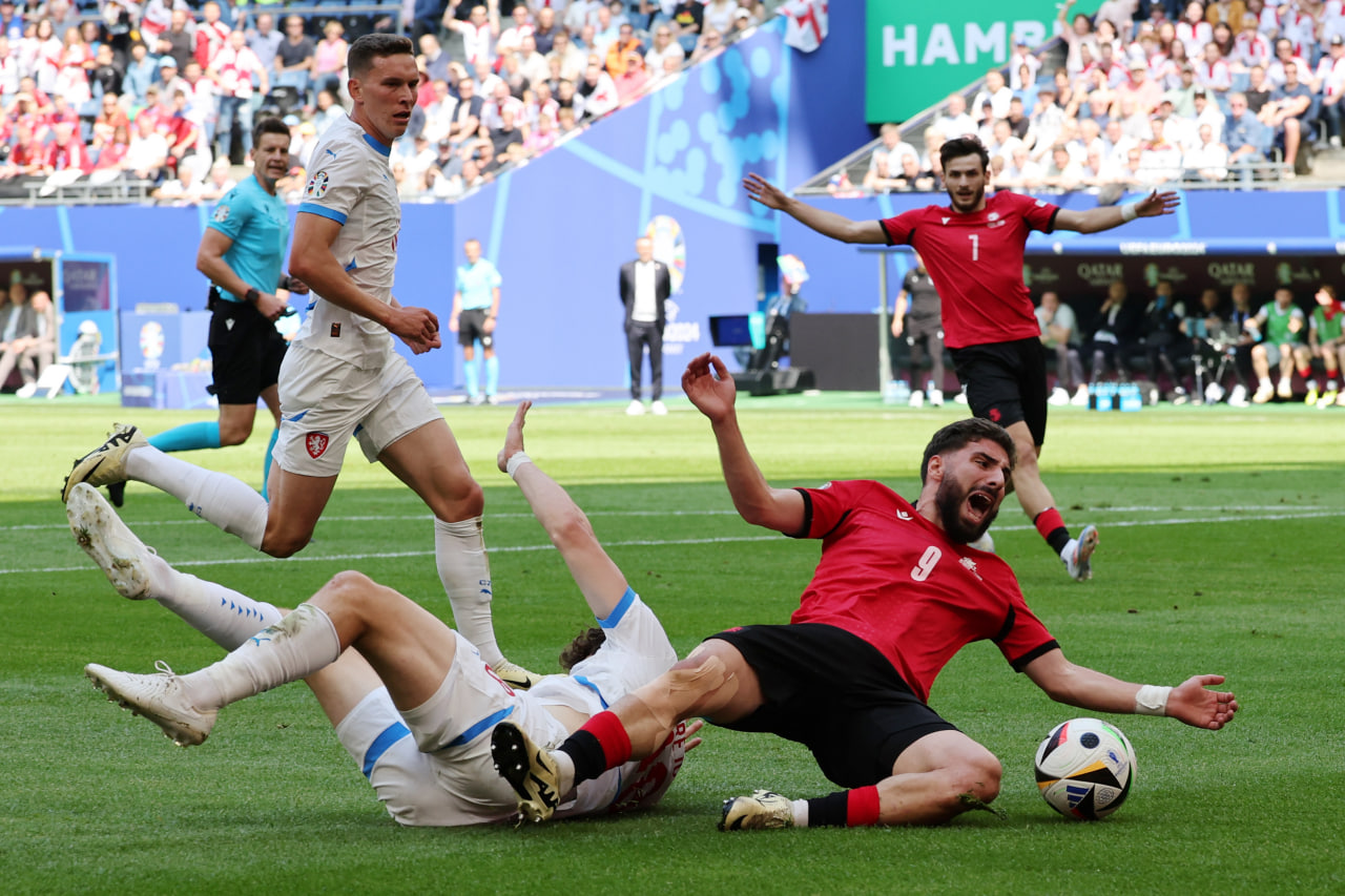 Фрагмент матча Грузия — Чехия