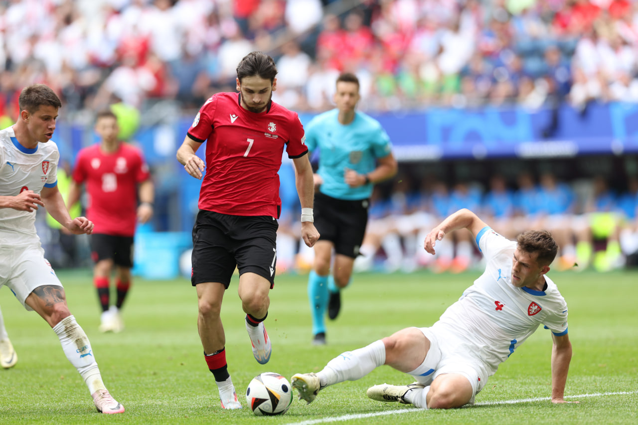 Фрагмент матча Грузия — Чехия