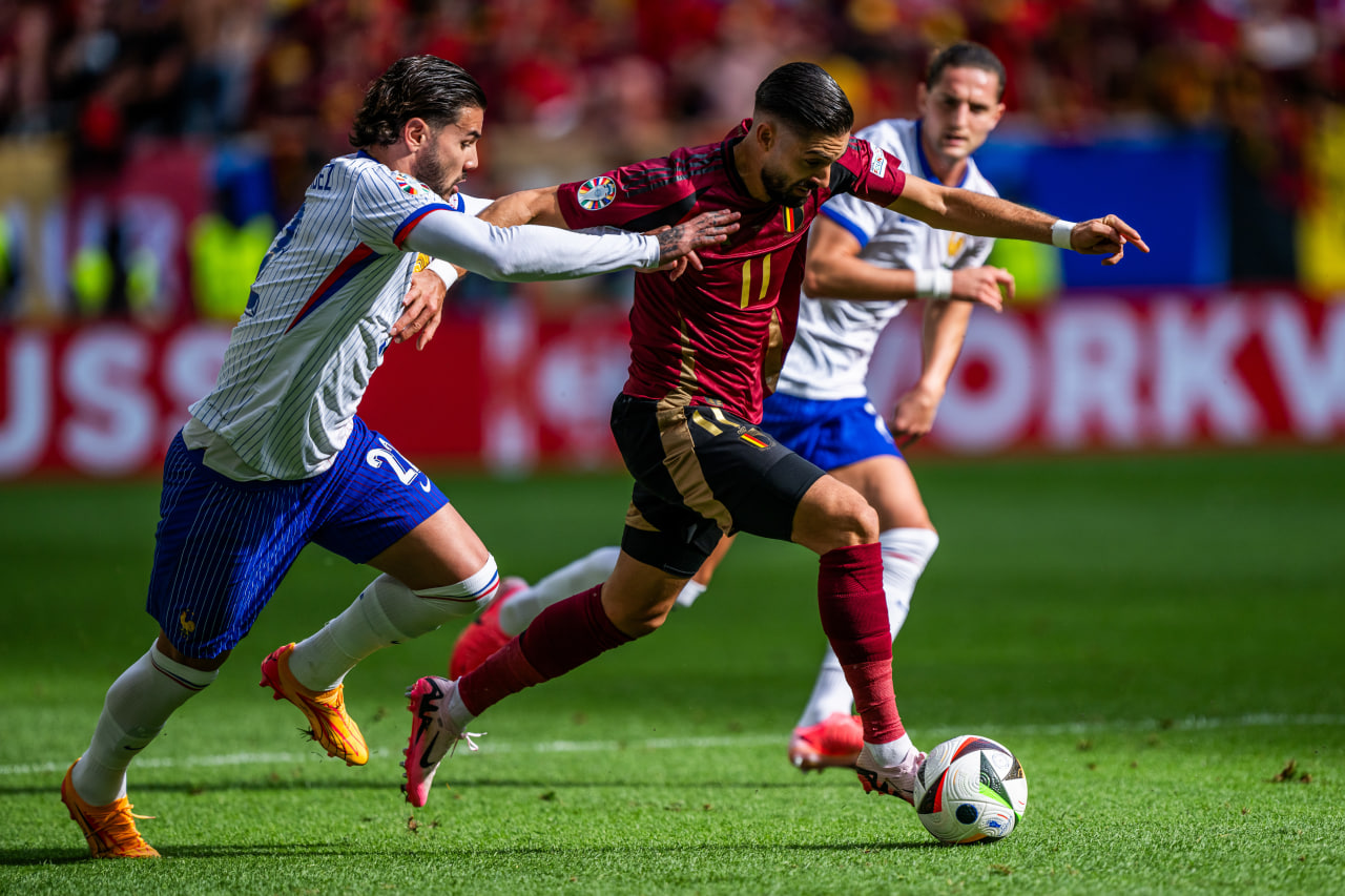 Фрагмент матча Франция — Бельгия