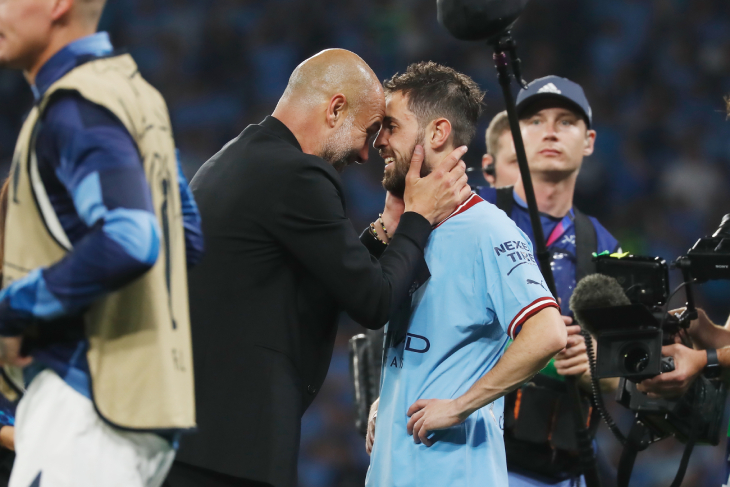 Пеп Гвардиола и Бернарду Силва