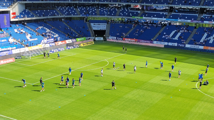 Разминка игроков Динамо