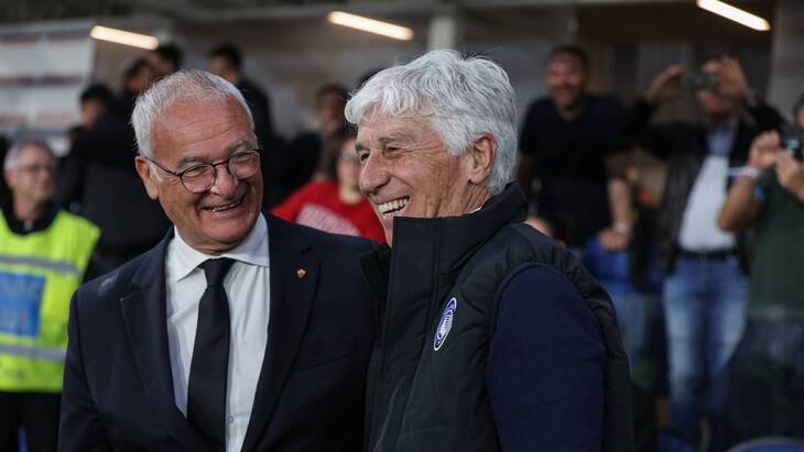 Джан Пьеро Гасперини (справа) и Клаудио Раньери, возглавлявший «Рому» в этом сезоне