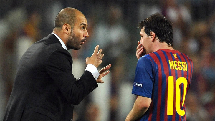 Лионель Месси и Пеп Гвардиола