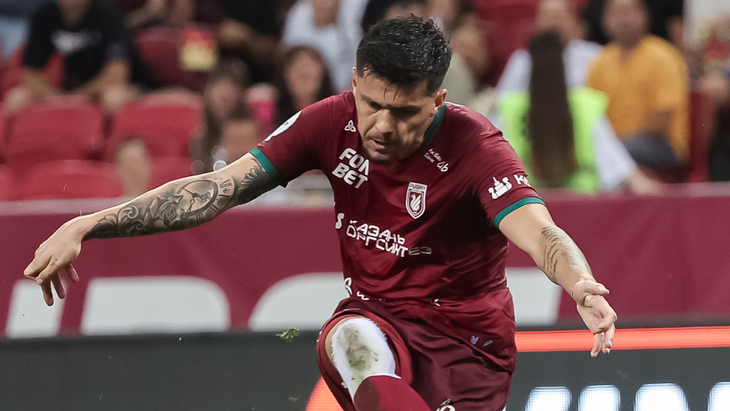 Мирлинд Даку — нападающий «Рубина» Мирлинд Даку — нападающий «Рубина»