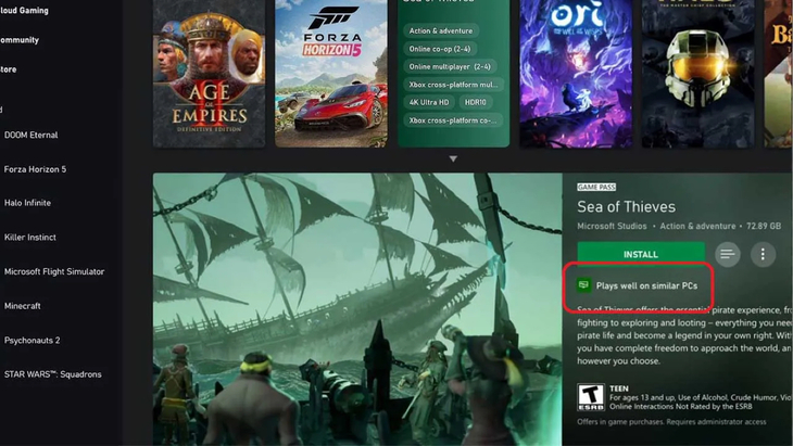 Приложение Xbox для Windows