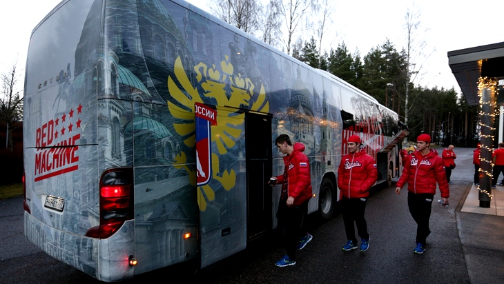 По Финляндии российская «молодежка» будет передвигаться на автобусе первой сборной