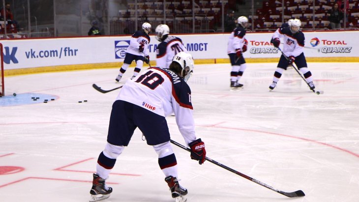 Хоккеисты сборной США U-18