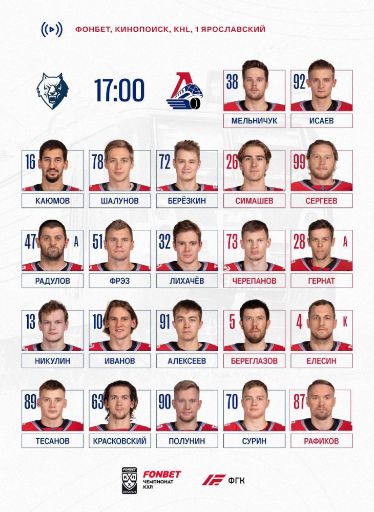 Состав «Локомотива».