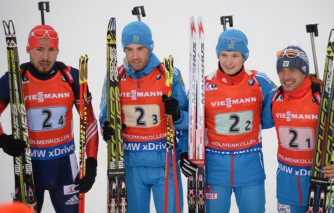 Мужская команда завоевала три золота в эстафете в сезоне-2014/2015