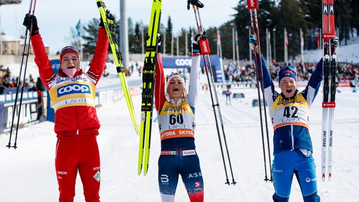 Наталья Непряева, Тереза Йохауг и Криста Пармакоски