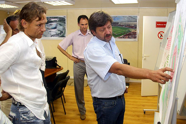 Карпин и Федун на стройке стадиона «Спартак»