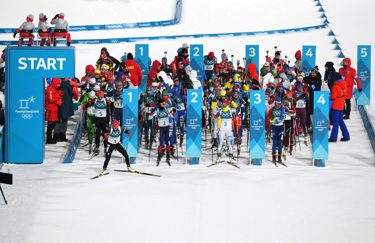 Победа Дальмайер в биатлонной гонке преследования